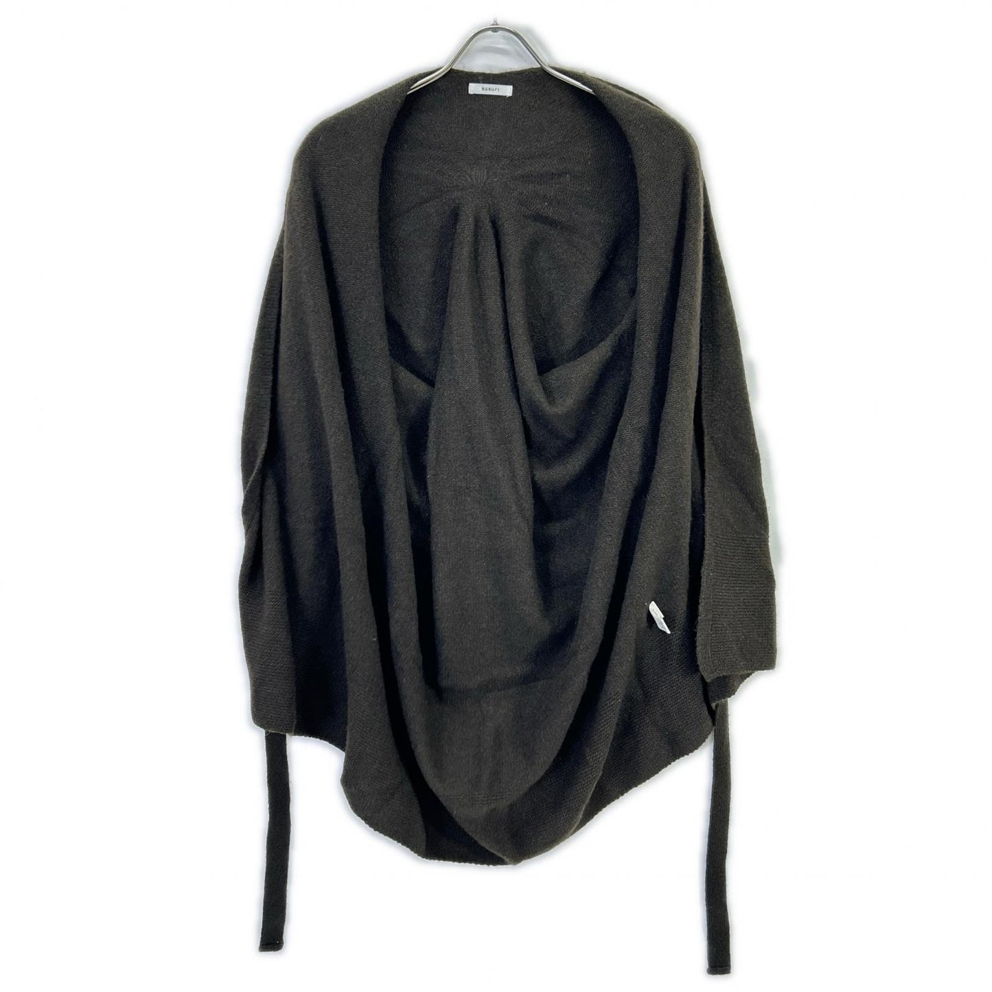 16-570 Green Wool Blend Long Knit Cardigan Women's Top