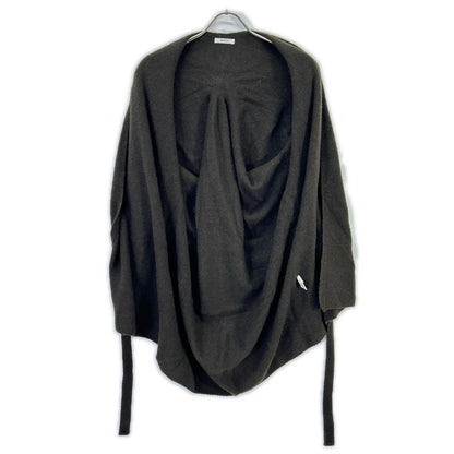 16-570 Green Wool Blend Long Knit Cardigan Women's Top