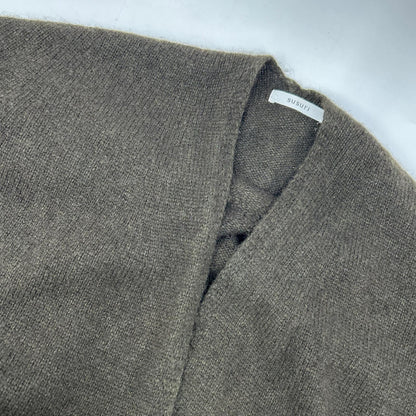 16-570 Green Wool Blend Long Knit Cardigan Women's Top