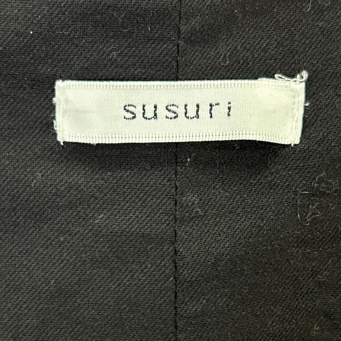 SUSURI ススリ 17-514 ブラック ウール×リネン ステンカラーコート コート