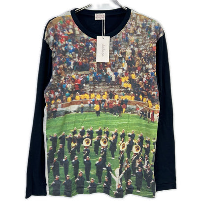 BA01-RE11 Black All-over print Wool Long Sleeve T-shirt Top UNI Ladies