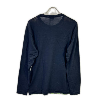 BA01-RE11 Black All-over print Wool Long Sleeve T-shirt Top UNI Ladies