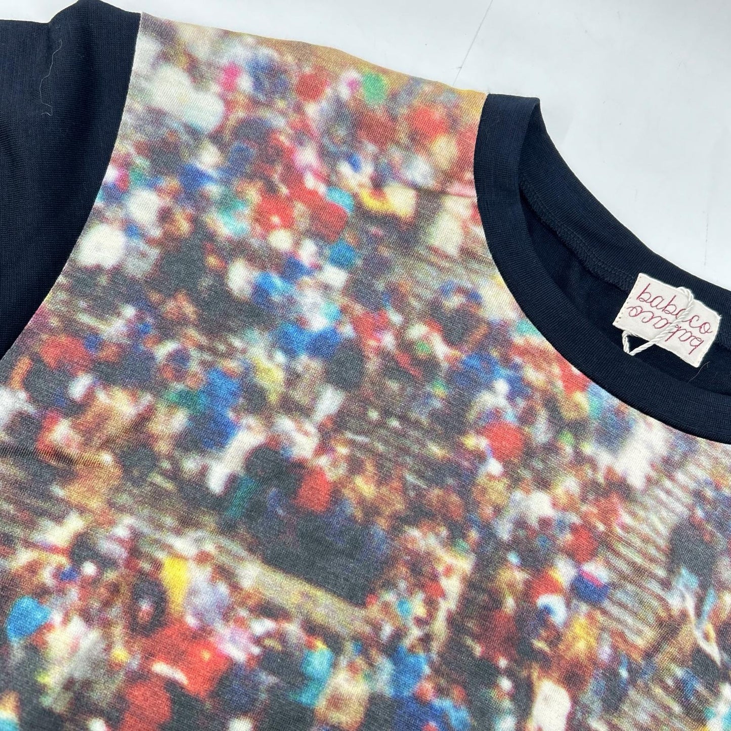 BA01-RE11 Black All-over print Wool Long Sleeve T-shirt Top UNI Ladies