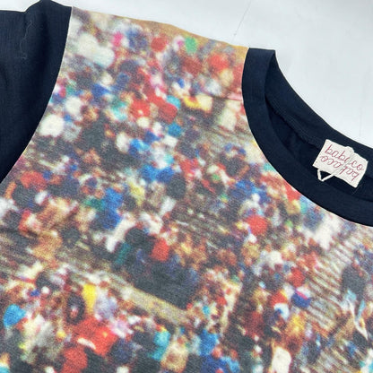 BA01-RE11 Black All-over print Wool Long Sleeve T-shirt Top UNI Ladies