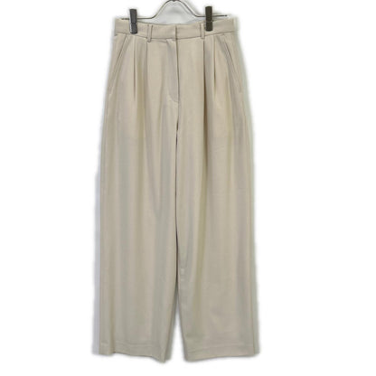 CLANE Clane 19110-7202 25AW Ivory BASIC TUCK PANTS Bottoms