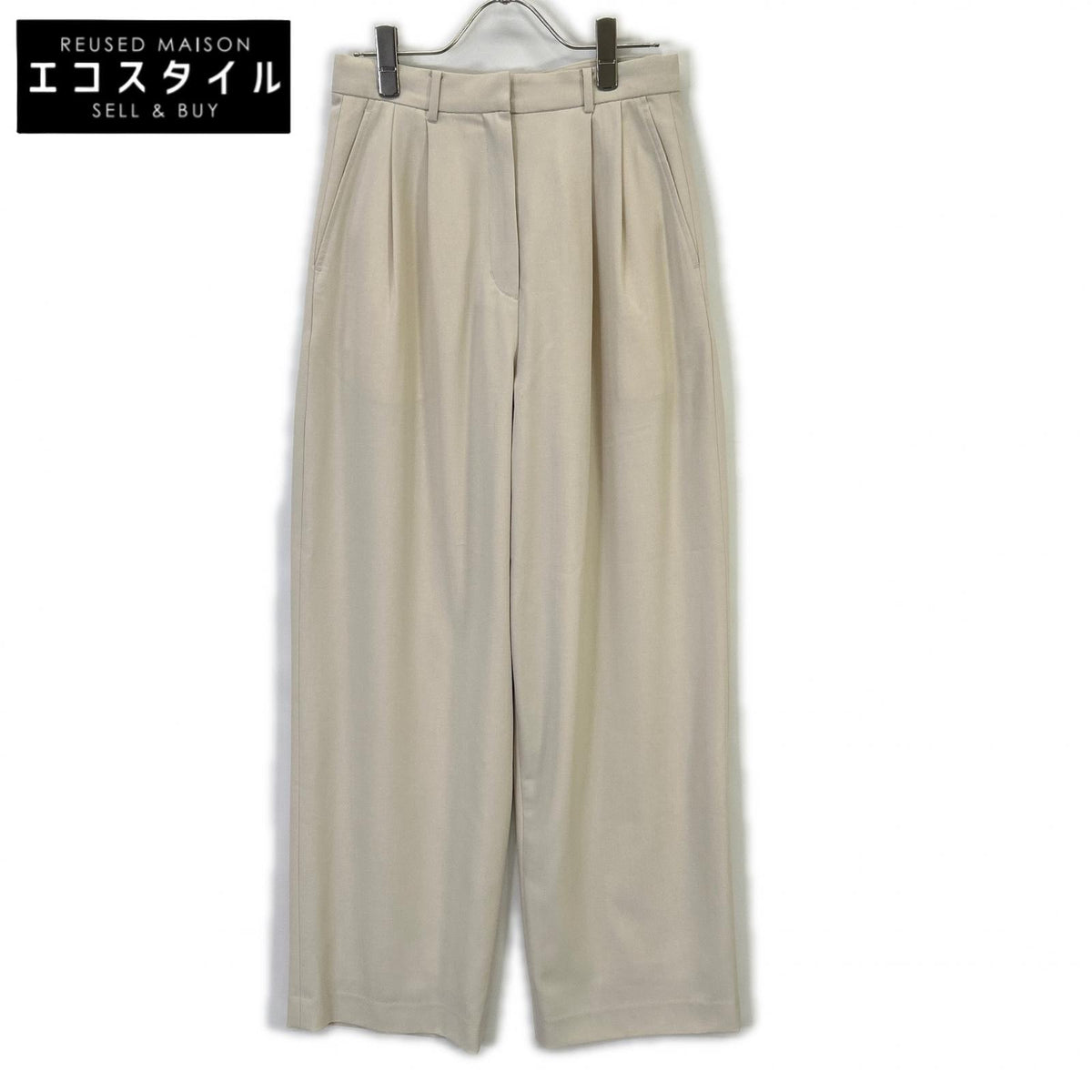 CLANE Clane 19110-7202 25AW Ivory BASIC TUCK PANTS Bottoms