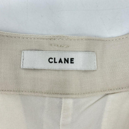 CLANE Clane 19110-7202 25AW Ivory BASIC TUCK PANTS Bottoms