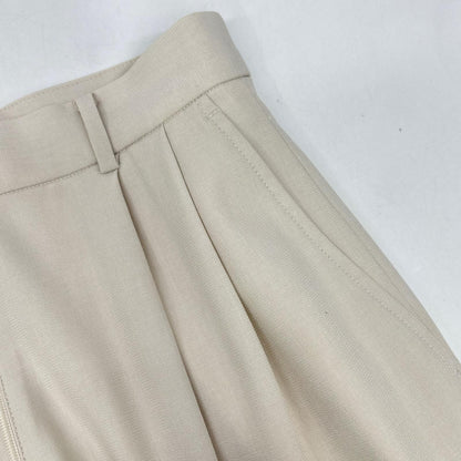 CLANE Clane 19110-7202 25AW Ivory BASIC TUCK PANTS Bottoms