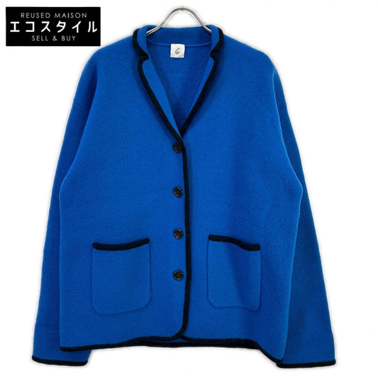 6 ROKU 8625-199-0382 Blue Wool Piping Tyrolean Jacket