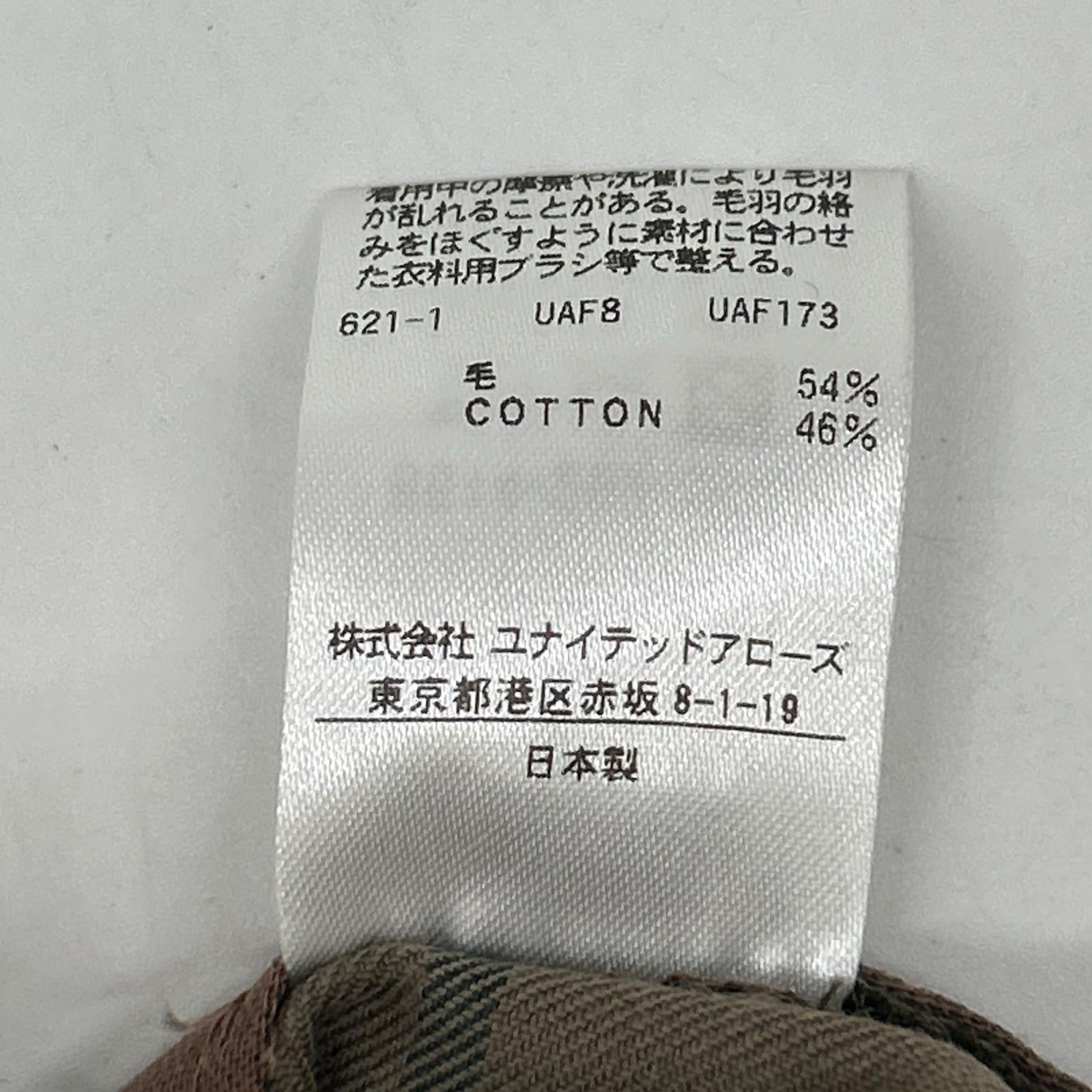 6(ROKU) ロク 8614-299-0602 ブラウン ウール 毛コットン チェック パンツ ボトムス