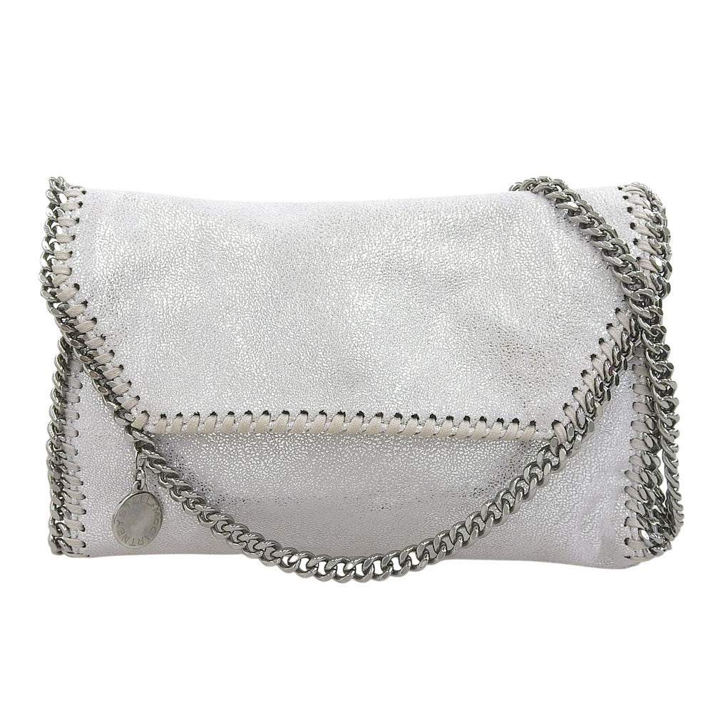 STELLA McCARTNEY ステラマッカートニー ファラベラ ミニ フラップ ショルダーバッグ レディース シルバー ショルダーバッグ
