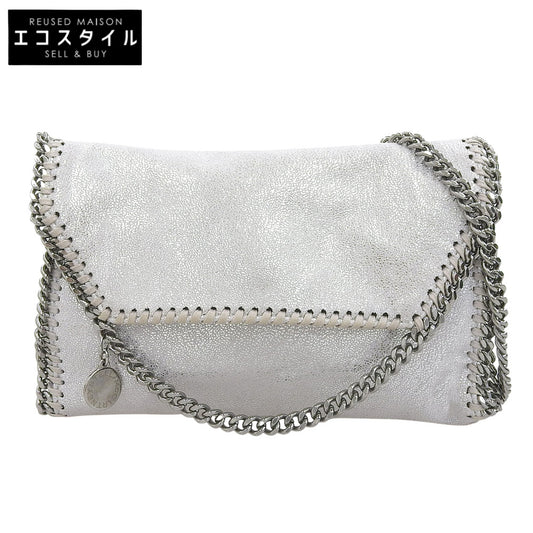 STELLA McCARTNEY Falabella Mini Flap Shoulder Bag Women's Silver Shoulder Bag