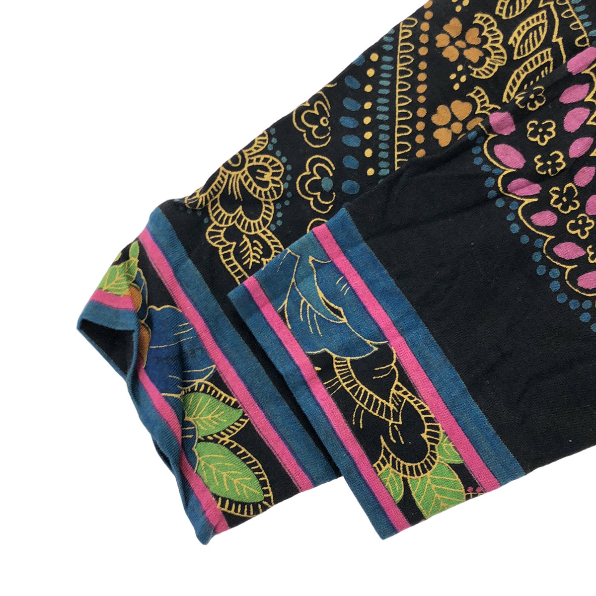 LEONARD レオナール ブラック ウール×シルク 花柄 ワンピース ワンピース
