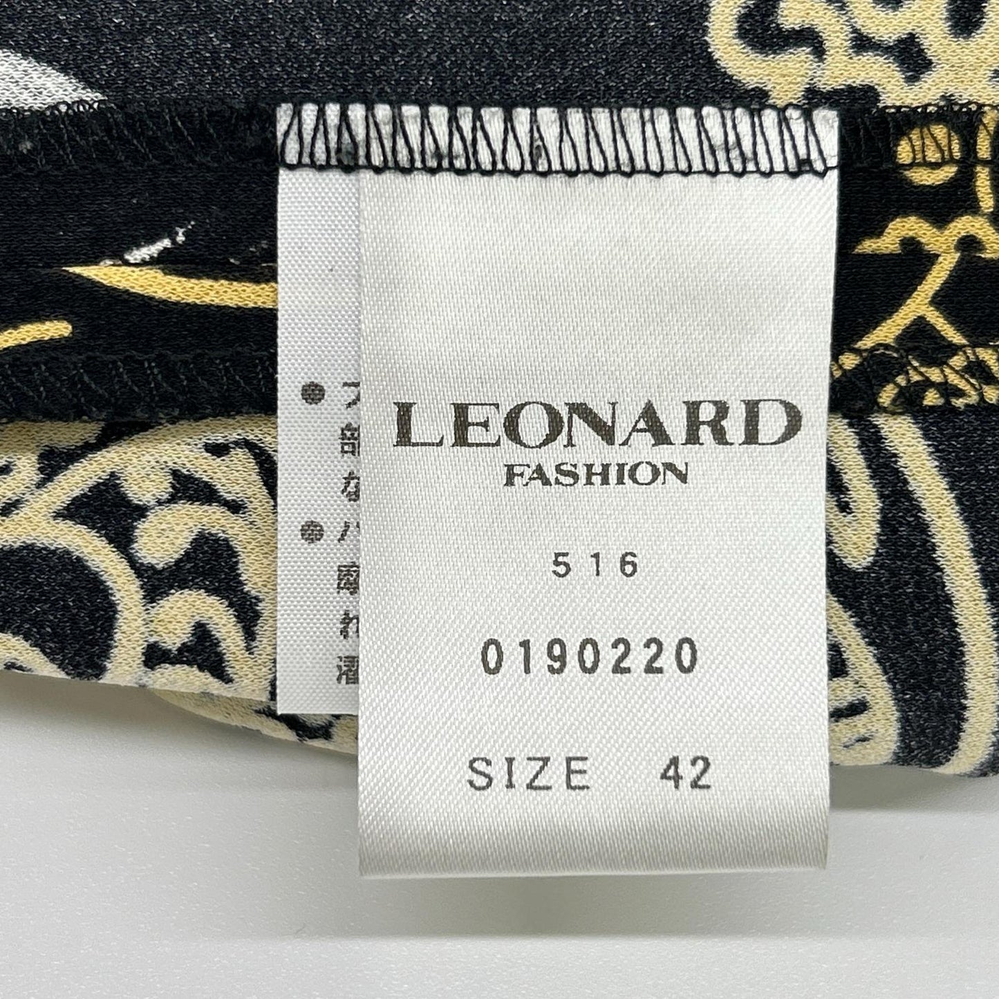 LEONARD 莱昂纳德 0190220 黑色×金色 坎坎 莱茵石连衣裙 连衣裙