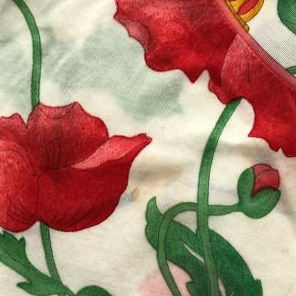 LEONARD レオナール Ivory Cotton Floral Print Cut-and-Sew Top and Skirt Two-Piece Set Suit Set-Up