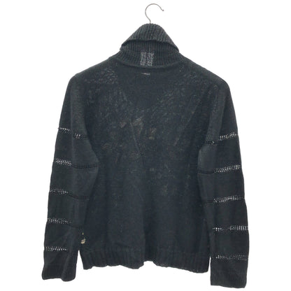LEONARD レオナール 0347410 ブラック モヘア 花柄 ニット トップス