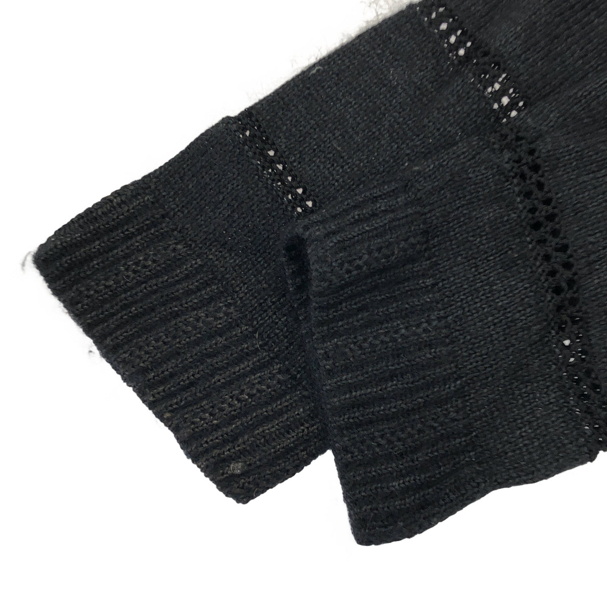 LEONARD レオナール 0347410 ブラック モヘア 花柄 ニット トップス