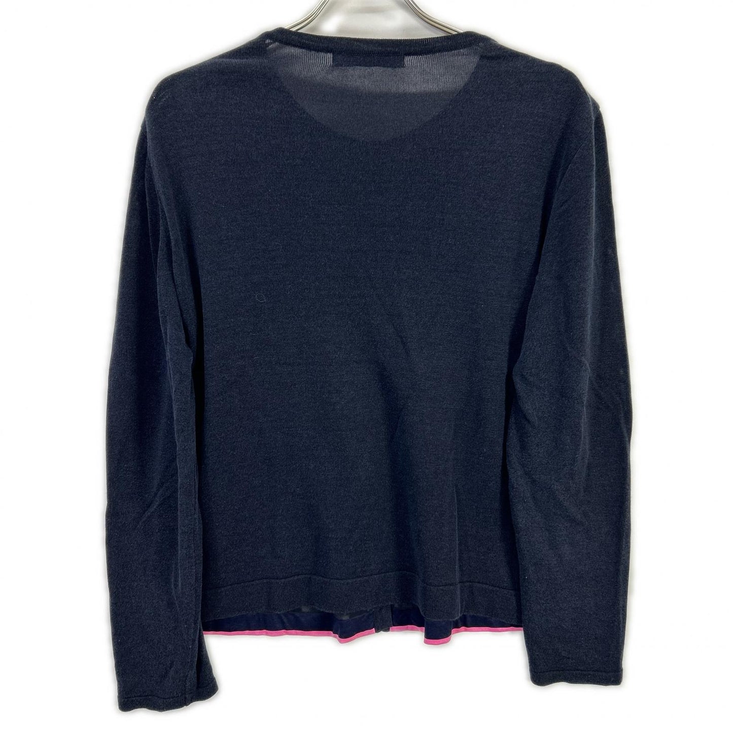 LEONARD レオナール ネイビー コットン 花柄 スパンコール ジャケット トップス