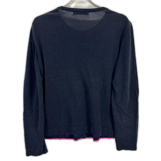 LEONARD レオナール ネイビー コットン 花柄 スパンコール ジャケット トップス