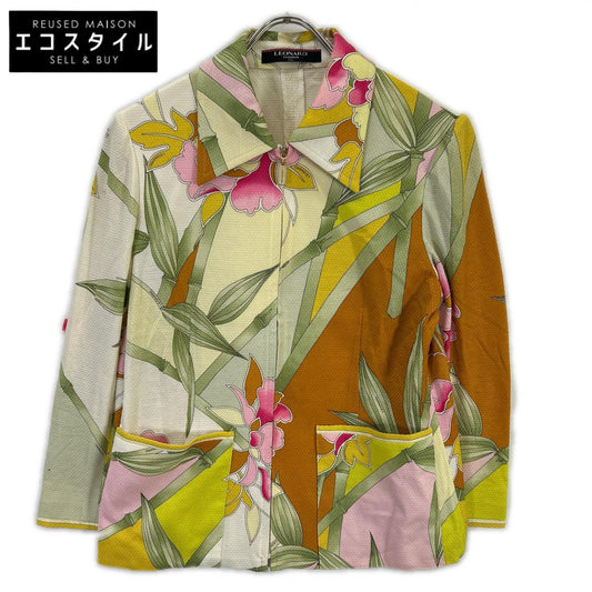 LEONARD 0351203 Beige Zip-Up Jacket