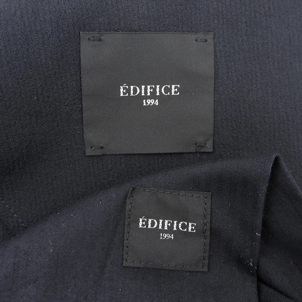 EDIFICE エディフィス ブリーズクール ジャケット パンツ セットアップ スーツ メンズ ネイビー L スーツ セットアップ