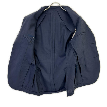 JI801AQ Navy 100% Wool Boutonnière 3B Tailored Jacket Jacket 44 Men's