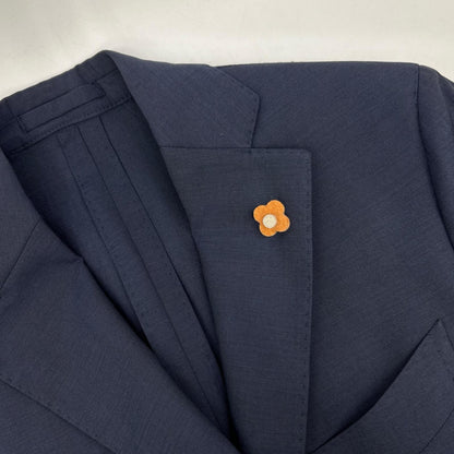 JI801AQ Navy 100% Wool Boutonnière 3B Tailored Jacket Jacket 44 Men's