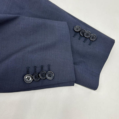 JI801AQ Navy 100% Wool Boutonnière 3B Tailored Jacket Jacket 44 Men's