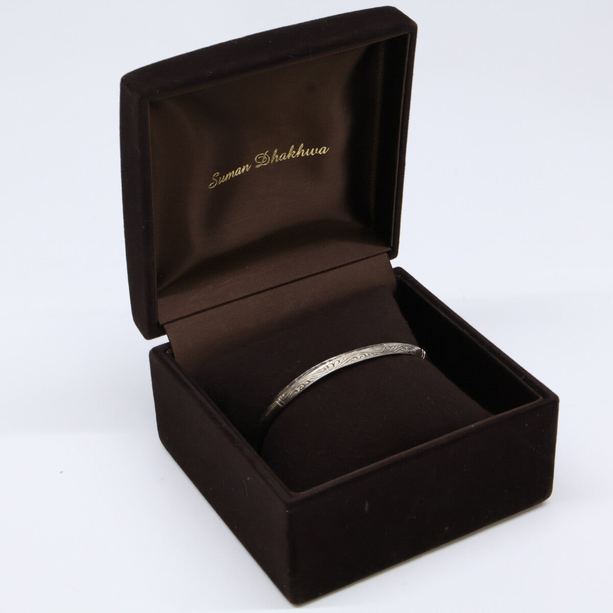 Suman Dhakhwa スーマンダックワ SD-B58 925 Square Leaf Carving Cuff
