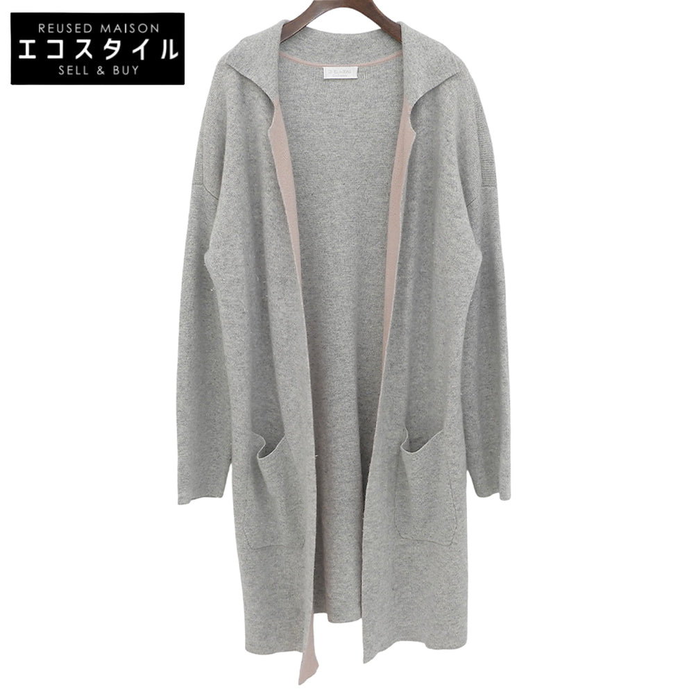 EL MIDAS エルミダ カシミヤ 100% ガウン ジャケット レディース グレー 40 EDA-7204005 ジャケット