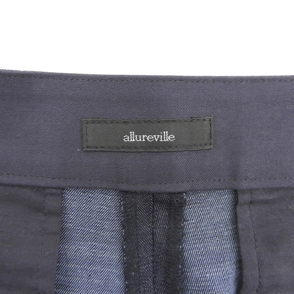 allureville アルアバイル 新品同様 金ボタン スラックス ボトムス レディース インディゴ 2 ボトムス