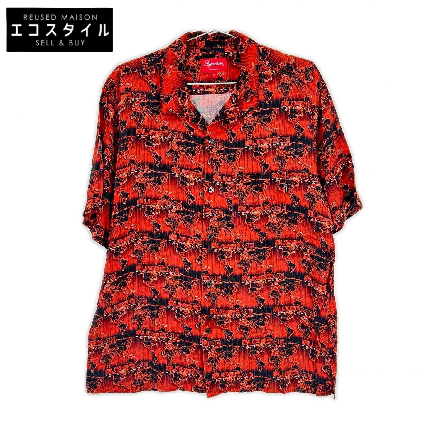 18SS ﾚｯﾄﾞ World Famous Rayon Shits トップス M メンズ