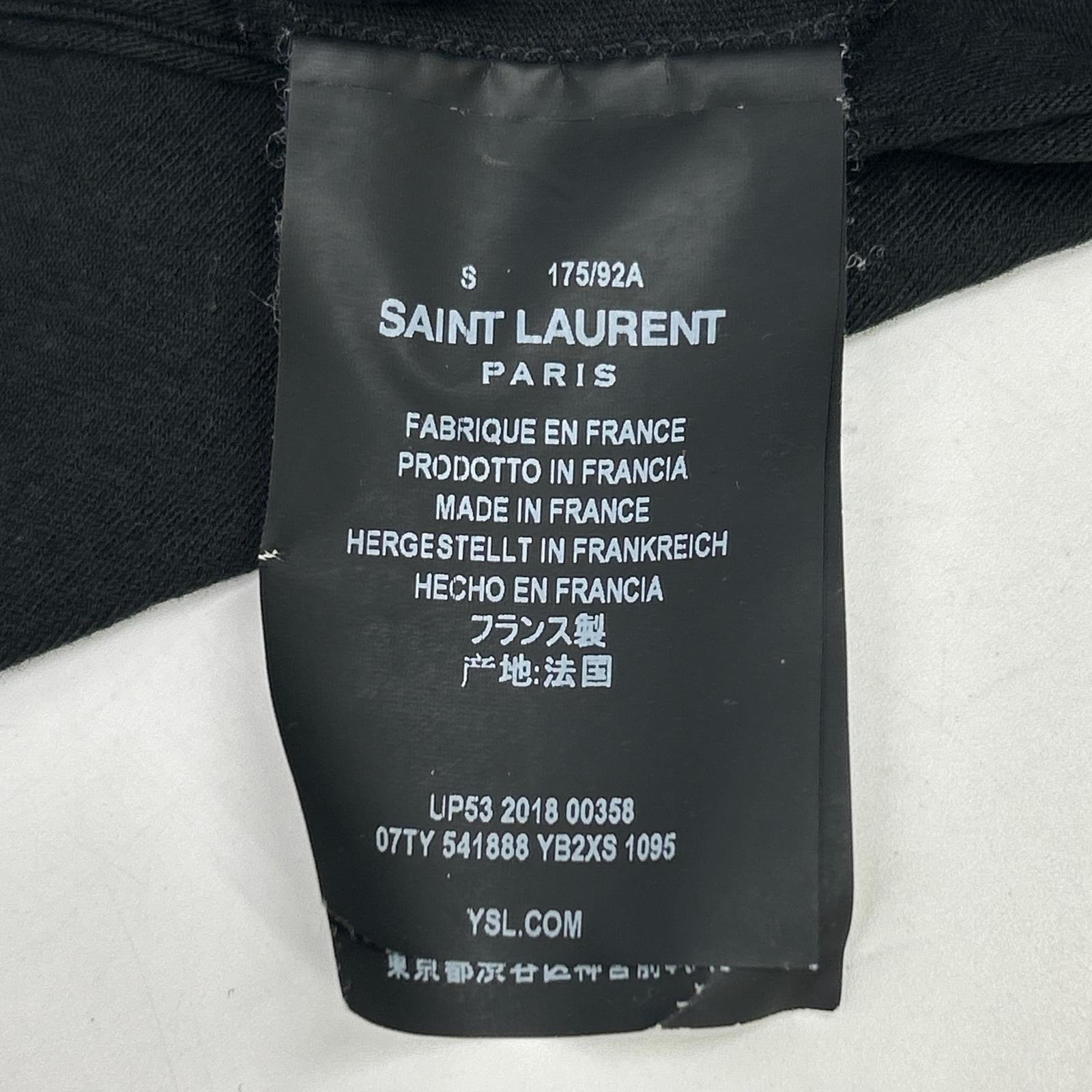 18SS 541888 YB2XS Black Logo Print Crew Neck T-Shirt Tops S Men's