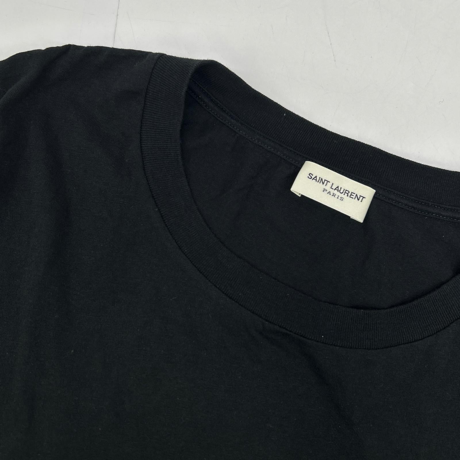 18SS 541888 YB2XS Black Logo Print Crew Neck T-Shirt Tops S Men's