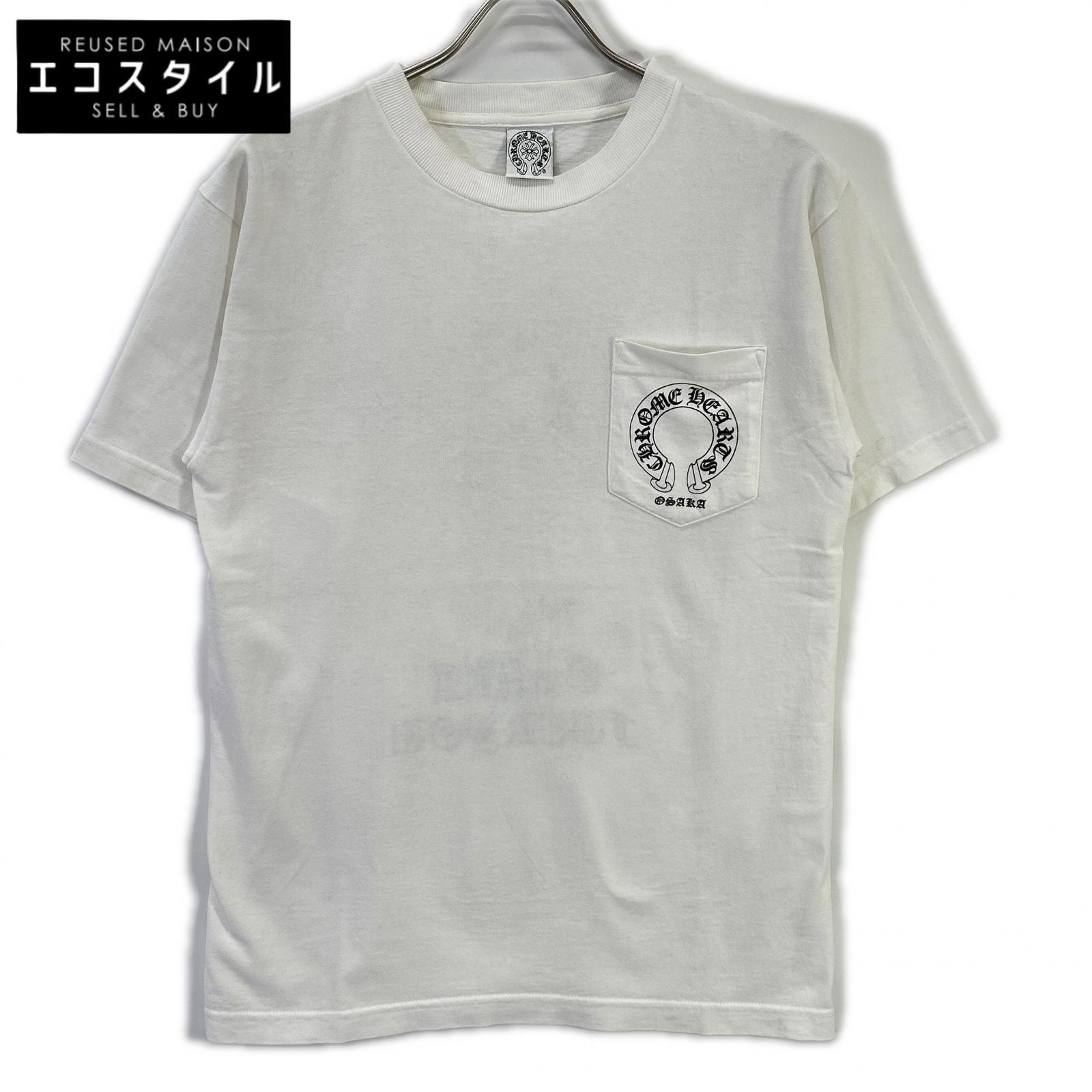 Chrome hearts クロムハーツ ホワイト コットン100 OSAKA FUCK YOU プリントTシャツ トップス