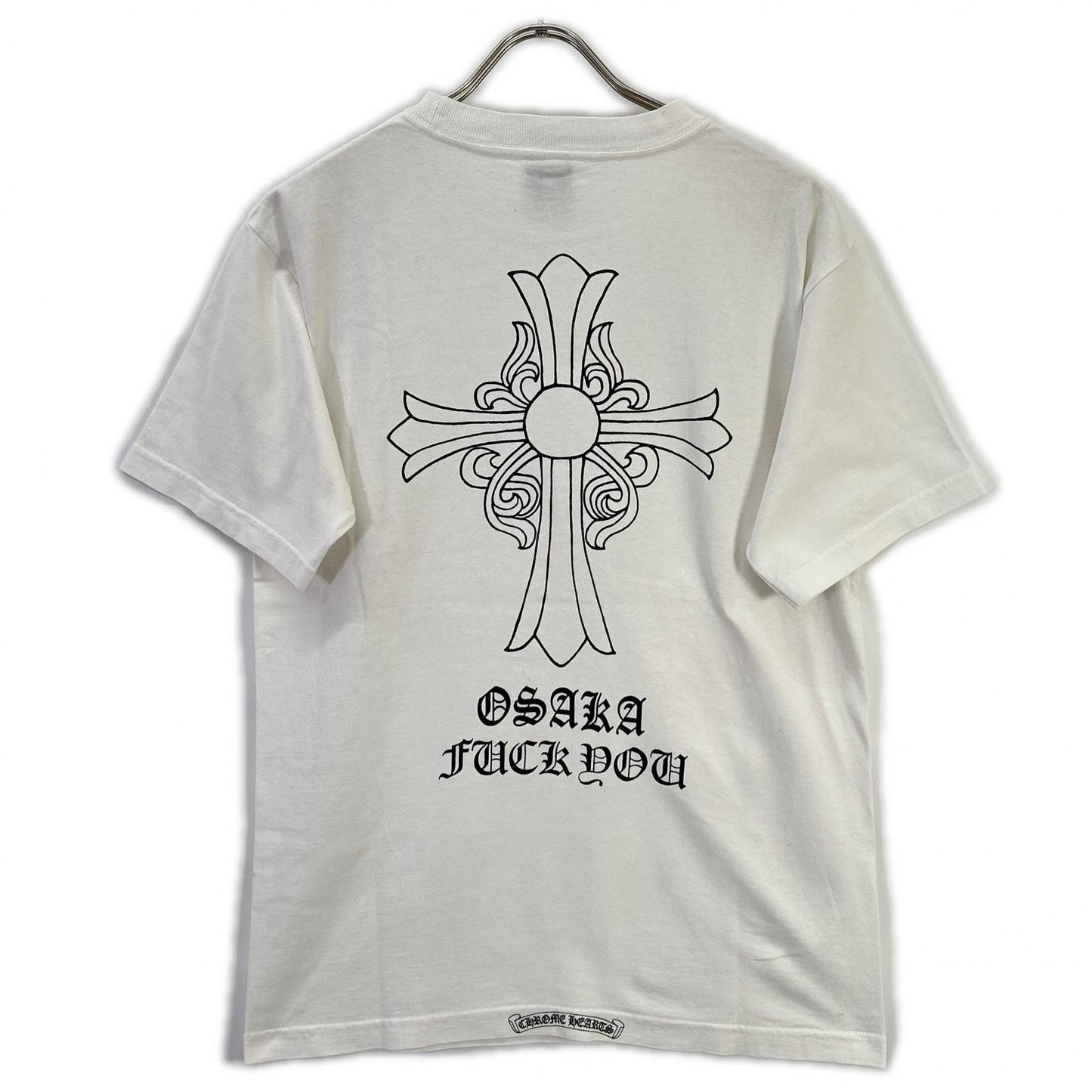 Chrome hearts クロムハーツ ホワイト コットン100 OSAKA FUCK YOU プリントTシャツ トップス