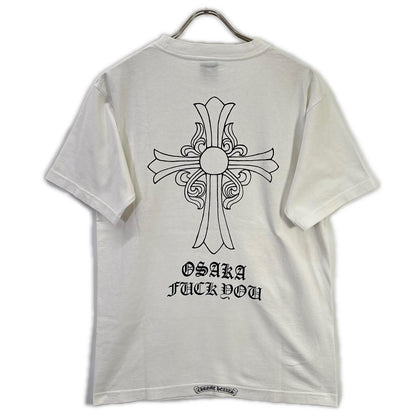 Chrome hearts クロムハーツ ホワイト コットン100 OSAKA FUCK YOU プリントTシャツ トップス