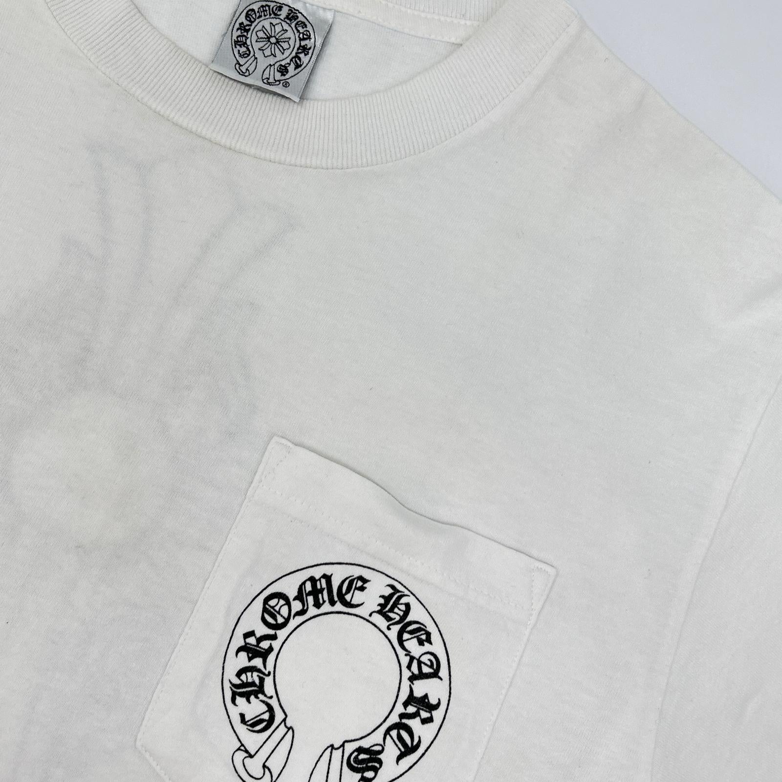 Chrome hearts クロムハーツ ホワイト コットン100 OSAKA FUCK YOU プリントTシャツ トップス
