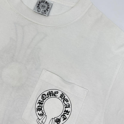 Chrome hearts クロムハーツ ホワイト コットン100 OSAKA FUCK YOU プリントTシャツ トップス