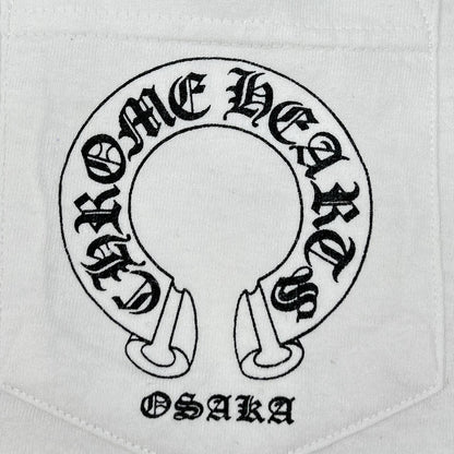 Chrome hearts クロムハーツ ホワイト コットン100 OSAKA FUCK YOU プリントTシャツ トップス