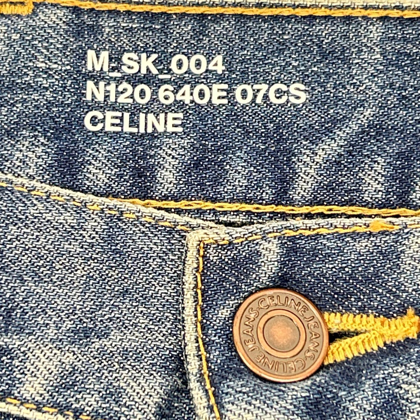 CELINE セリーヌ インディゴ N120 640E 07CS コットン デニムパンツ ボトムス