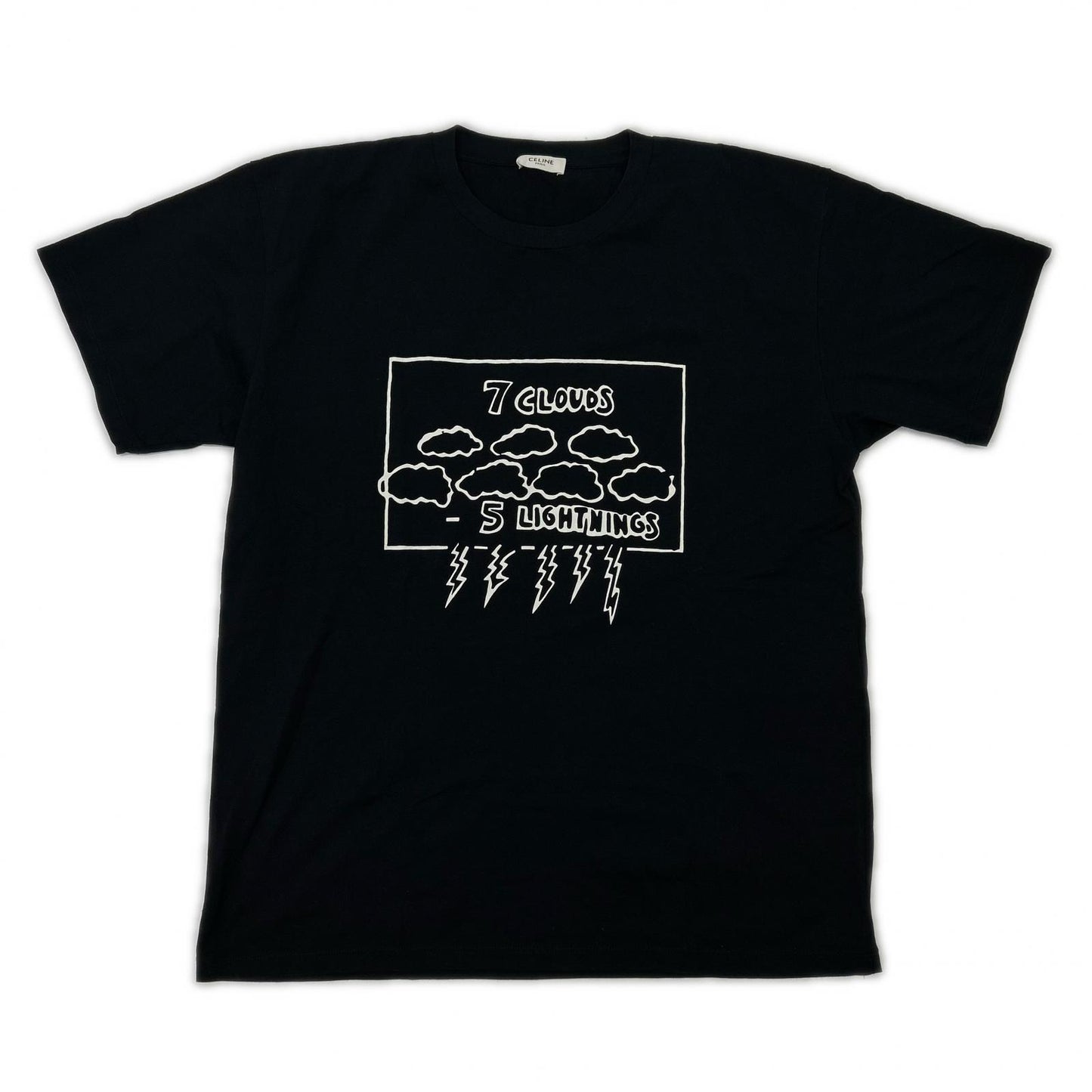2X795501F ﾌﾞﾗｯｸ ﾌﾟﾘﾝﾄ ｺｯﾄﾝ Tｼｬﾂ トップス 28 メンズ