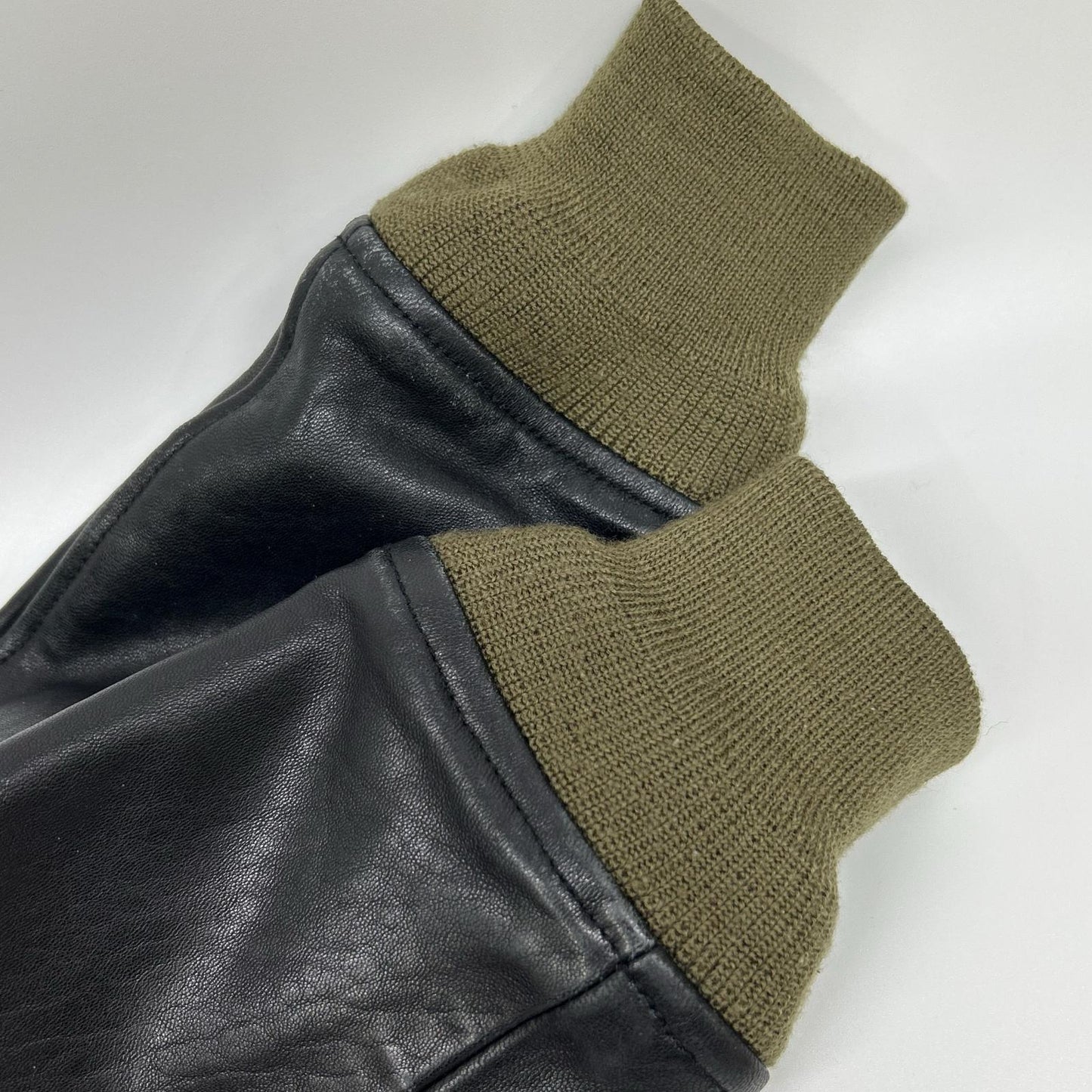 HYSTERIC GLAMOUR HYSTERIC GLAMOUR 0143AC06 卡其色×黑色 拼接皮革 N-3B 派克大衣 大衣
