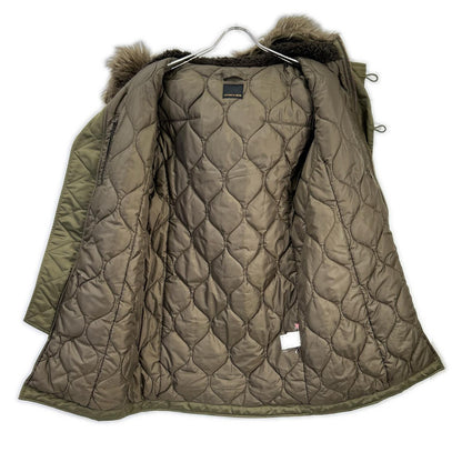 HYSTERIC GLAMOUR HYSTERIC GLAMOUR 0143AC06 卡其色×黑色 拼接皮革 N-3B 派克大衣 大衣