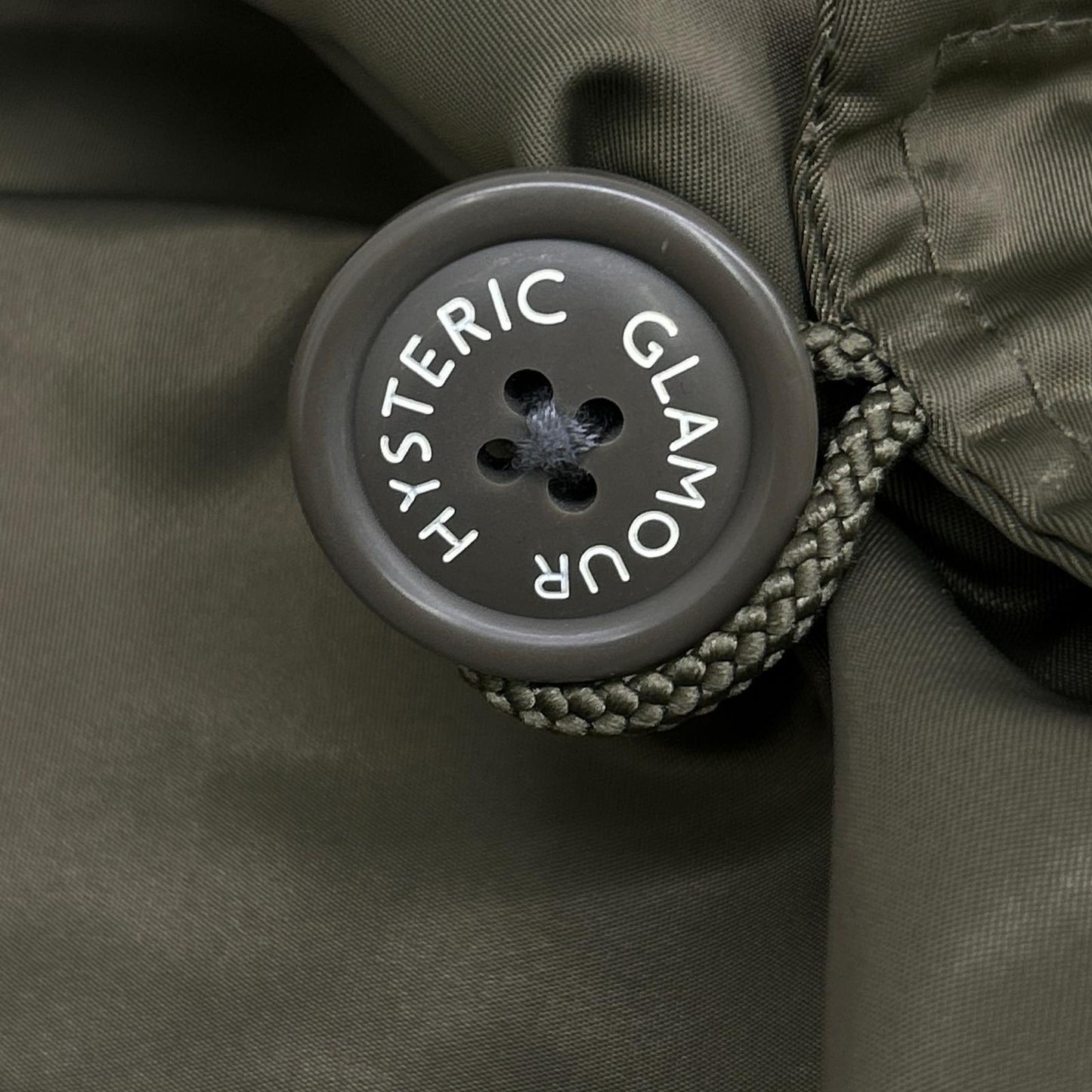 HYSTERIC GLAMOUR ヒステリックグラマー 0143AC06 カーキ×ブラック レザー切り替え N-3B モッズコート コート