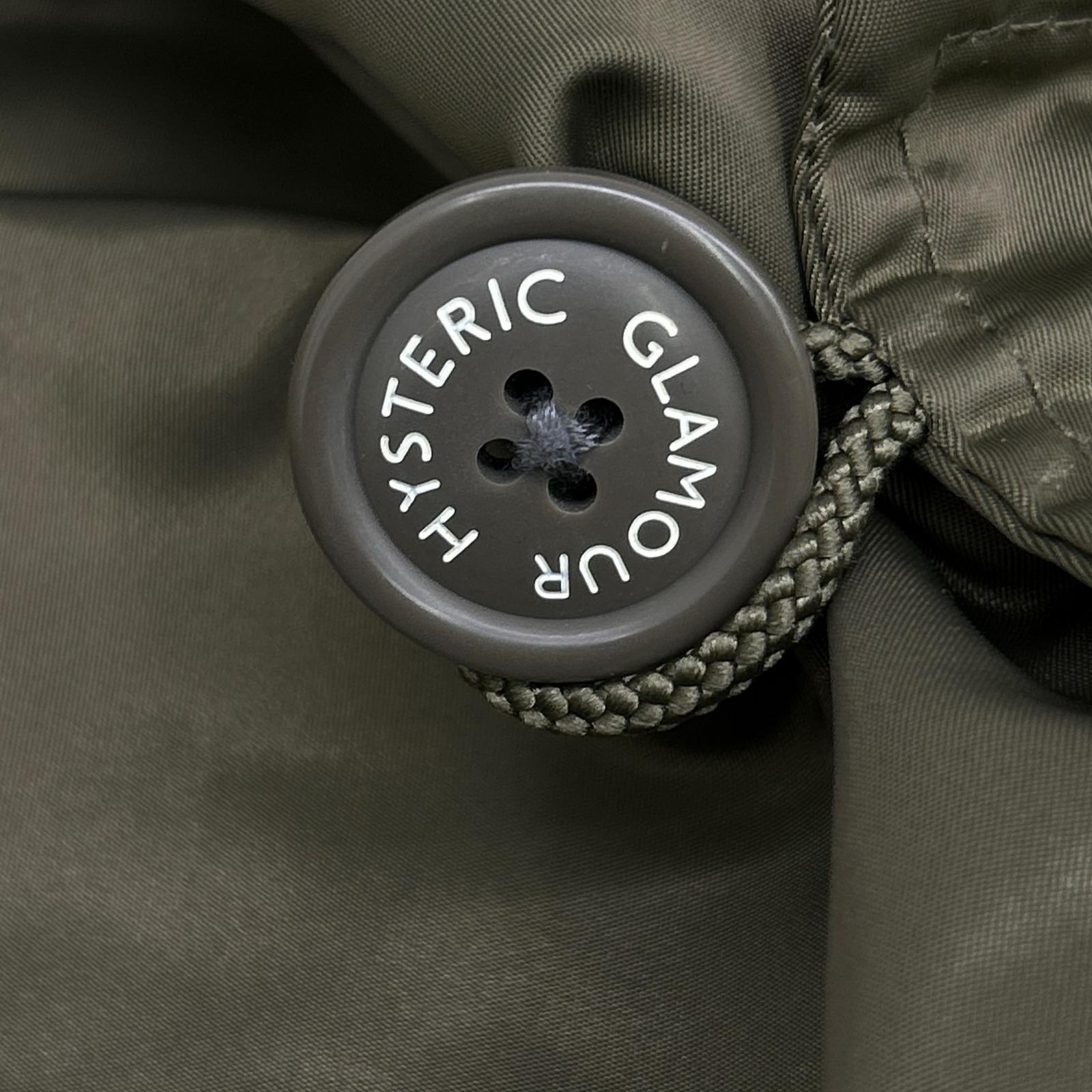 HYSTERIC GLAMOUR ヒステリックグラマー 0143AC06 カーキ×ブラック レザー切り替え N-3B モッズコート コート