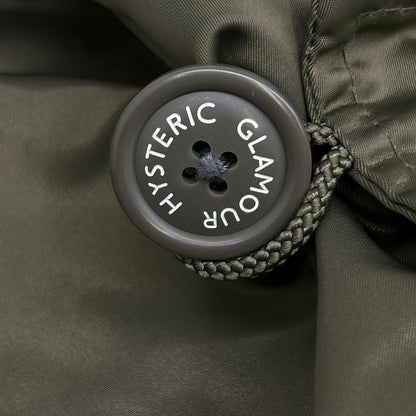 HYSTERIC GLAMOUR ヒステリックグラマー 0143AC06 カーキ×ブラック レザー切り替え N-3B モッズコート コート