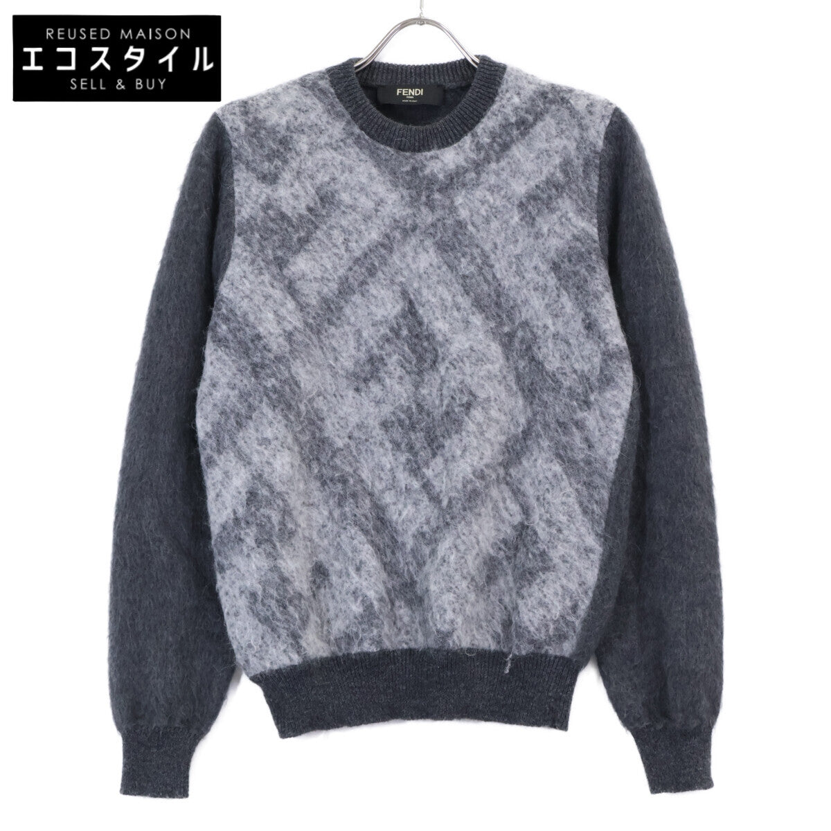 FENDI 芬迪 【国内正品/23年产】FZX091 APJJ 马海毛混纺圆领针织衫上衣