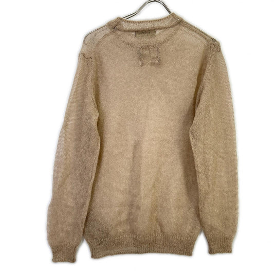 FENDI フェンディ FZX181 APP8 23年 ベージュ モヘア混 クルーネックニット トップス