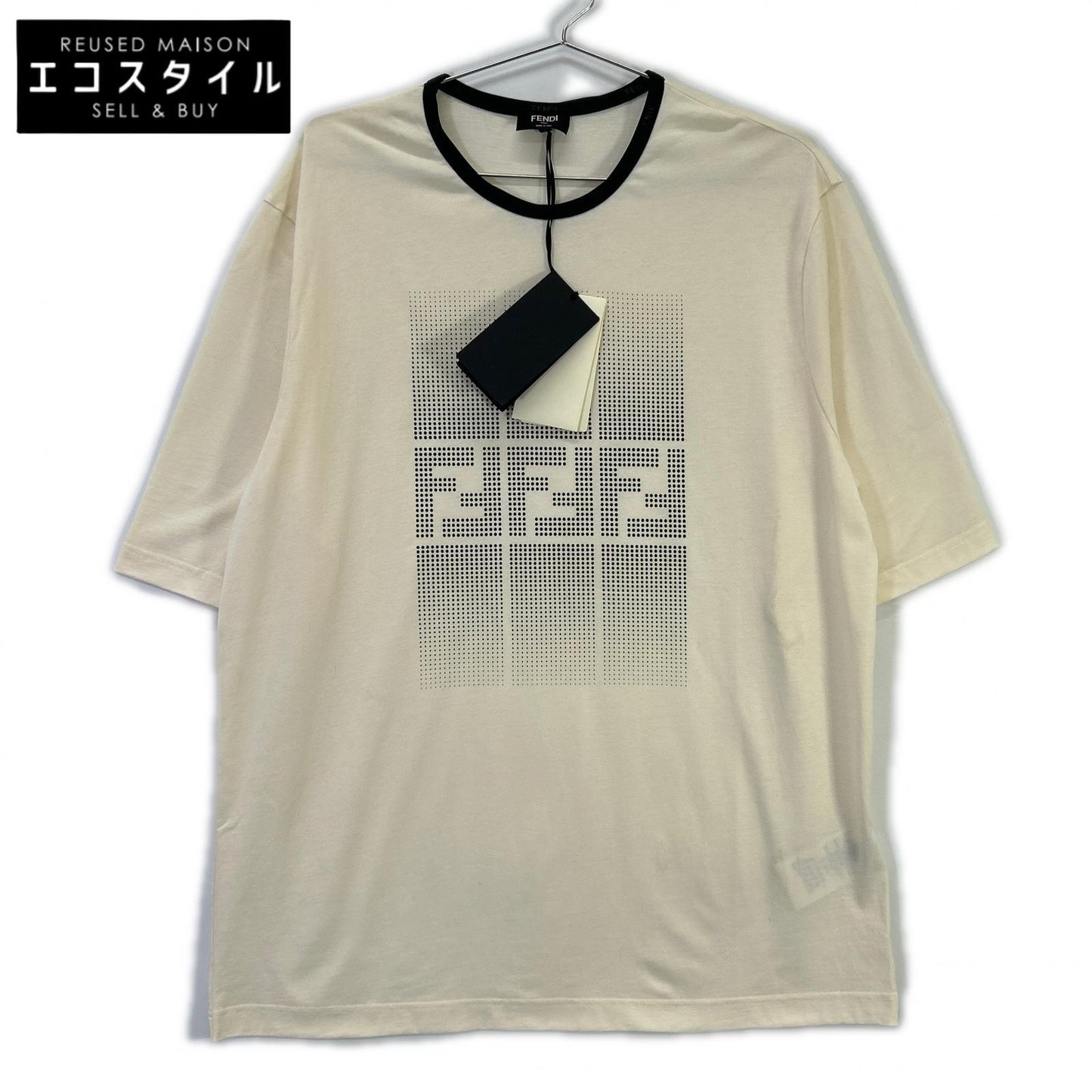 FENDI フェンディ FAF715 AR5B 23年 ホワイト ズッカ柄グラデーション 半袖 Tシャツ トップス